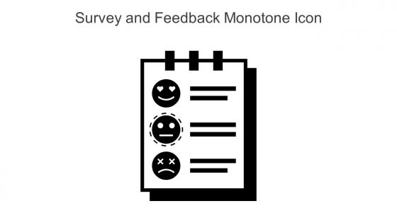 Survey And Feedback Monotone Icon In Powerpoint Pptx Png And Editable Eps Format