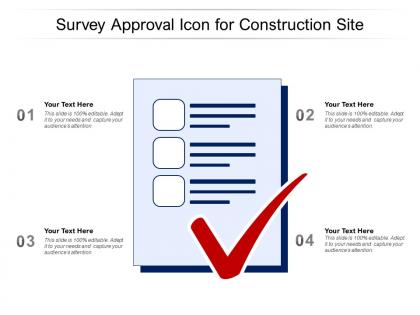 Survey approval icon for construction site