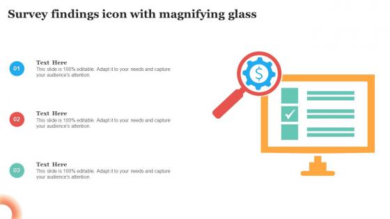Survey Findings Icon With Magnifying Glass