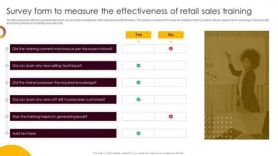Survey Form To Measure The Effectiveness Retail Merchandising Best Strategies For Higher