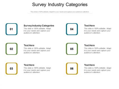 Survey industry categories ppt powerpoint presentation outline pictures cpb