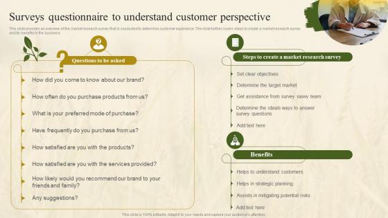 Surveys Questionnaire To Understand Customer Farm Marketing Plan To Increase Profit Strategy SS