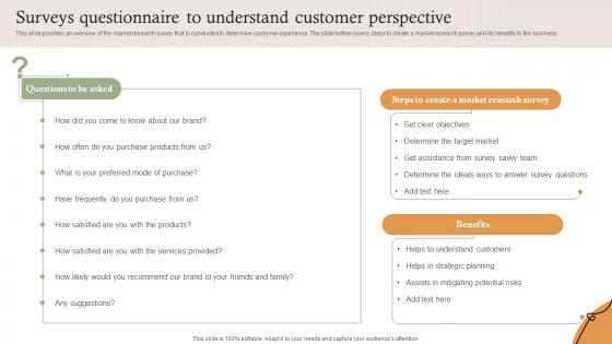 Surveys Questionnaire To Understand Customer Farm Services Marketing Strategy SS V