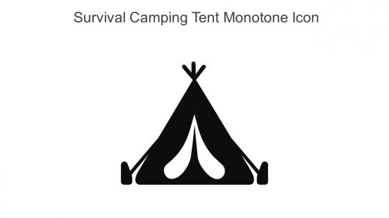 Survival Camping Tent Monotone Icon In Powerpoint Pptx Png And Editable Eps Format