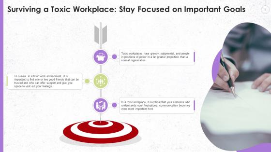 Surviving A Toxic Workplace By Staying Focused On Important Goals Training Ppt