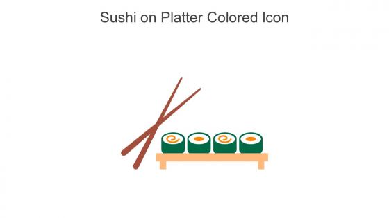 Sushi On Platter Colored Icon In Powerpoint Pptx Png And Editable Eps Format