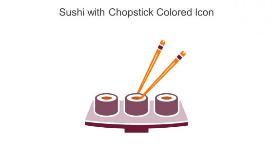 Sushi With Chopstick Colored Icon In Powerpoint Pptx Png And Editable Eps Format