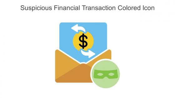 Suspicious Financial Transaction Colored Icon In Powerpoint Pptx Png And Editable Eps Format
