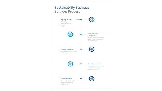 Sustainability Business Services Process One Pager Sample Example Document