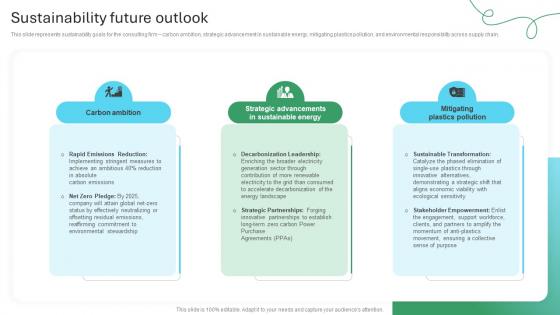 Sustainability Future Outlook Global Management Consulting Firm Profile CP SS V