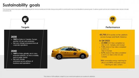 Sustainability Goals Taxi Service Company Profile CP SS V