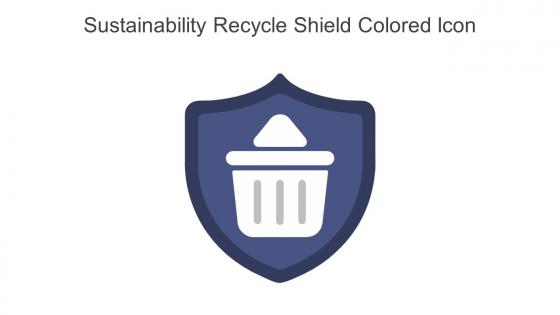 Sustainability Recycle Shield Colored Icon In Powerpoint Pptx Png And Editable Eps Format
