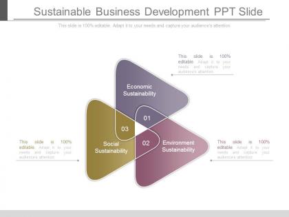 Sustainable business development ppt slide