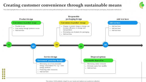 Sustainable Business Growth Creating Customer Convenience Through Sustainable Means