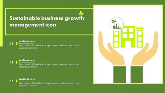 Sustainable Business Growth Management Icon