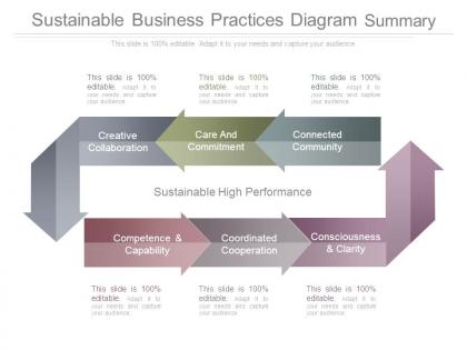 Sustainable business practices diagram summary