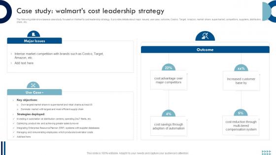 Sustainable Competitive Advantage Case Study Walmarts Cost Leadership Strategy