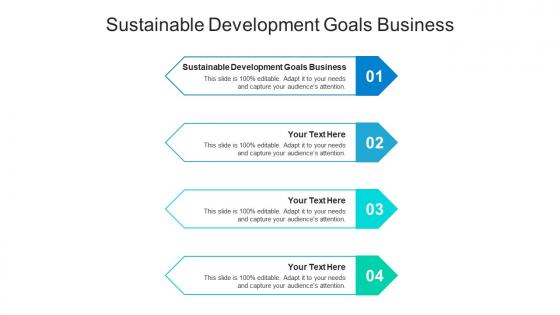 Sustainable development goals business ppt powerpoint presentation infographic cpb