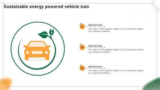 Sustainable Energy Powered Vehicle Icon
