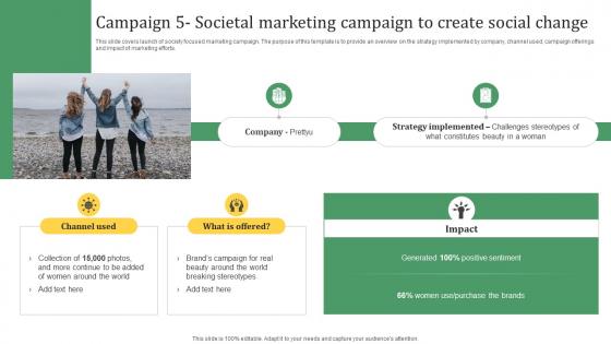 Sustainable Marketing Solutions Campaign 5 Societal Marketing Campaign To Create Social MKT SS V