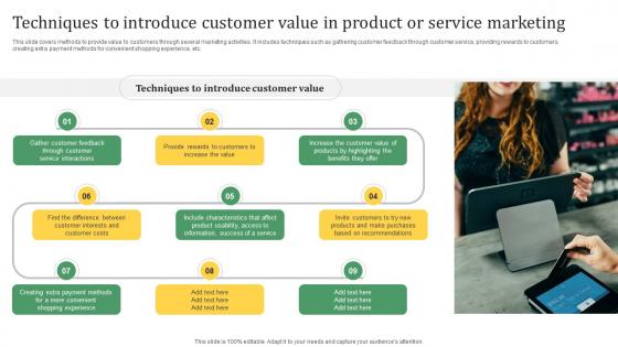 Sustainable Marketing Solutions Techniques To Introduce Customer Value In Product MKT SS V