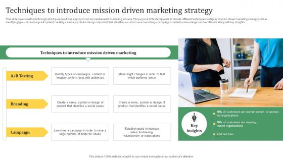 Sustainable Marketing Solutions Techniques To Introduce Mission Driven Marketing MKT SS V