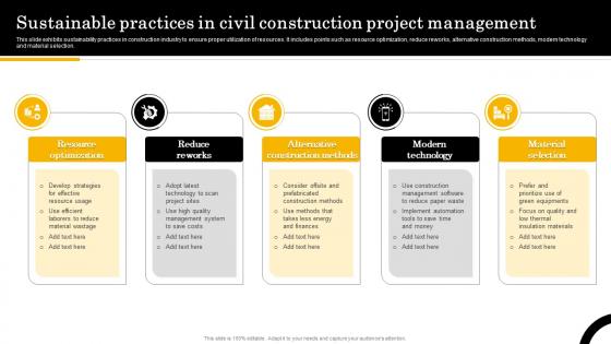 Sustainable Practices In Civil Construction Project Management