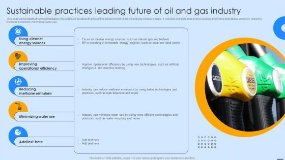 Sustainable Practices Leading Future Of Oil And Gas Industry FIO SS