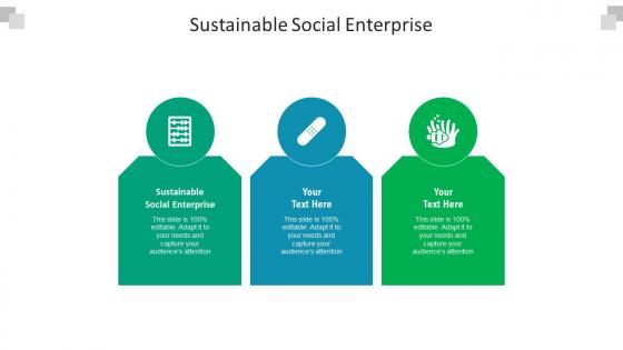 Sustainable social enterprise ppt powerpoint presentation icon background cpb