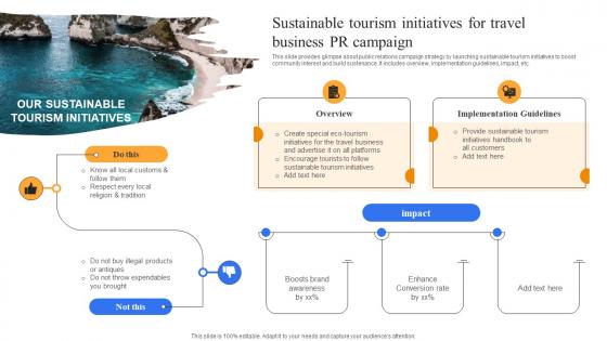 Sustainable Tourism Initiatives For Travel Complete Guide To Advertising Improvement Strategy SS V