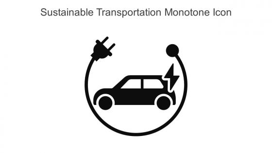 Sustainable Transportation Monotone Icon In Powerpoint Pptx Png And Editable Eps Format