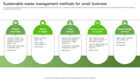Sustainable Waste Management Methods For Small Business Sustainable Supply Chain MKT SS V