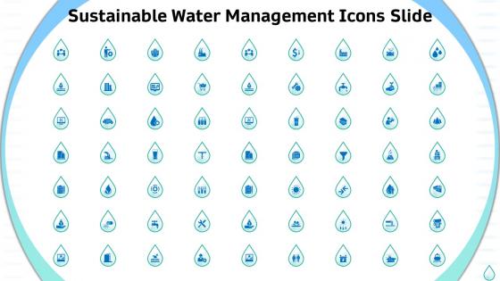 Sustainable water management sustainable water management icons slide