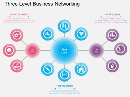 Sv three level business networking flat powerpoint design
