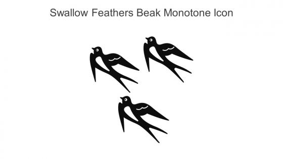 Swallow Feathers Beak Monotone Icon In Powerpoint Pptx Png And Editable Eps Format