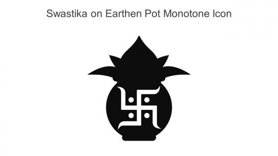 Swastika On Earthen Pot Monotone Icon In Powerpoint Pptx Png And Editable Eps Format