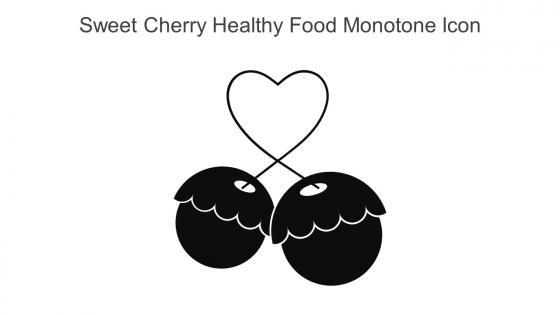Sweet Cherry Healthy Food Monotone Icon In Powerpoint Pptx Png And Editable Eps Format