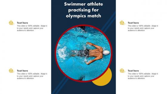 Swimmer Athlete Practising For Olympics Match