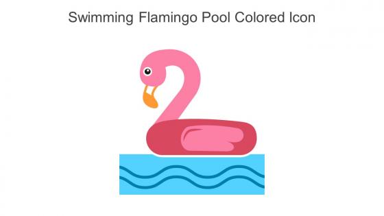 Swimming Flamingo Pool Colored Icon In Powerpoint Pptx Png And Editable Eps Format