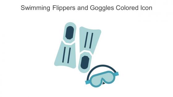 Swimming Flippers And Goggles Colored Icon In Powerpoint Pptx Png And Editable Eps Format