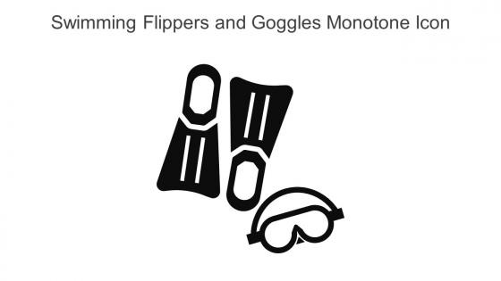 Swimming Flippers And Goggles Monotone Icon In Powerpoint Pptx Png And Editable Eps Format