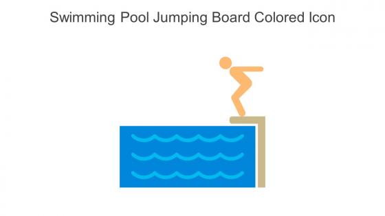 Swimming Pool Jumping Board Colored Icon In Powerpoint Pptx Png And Editable Eps Format