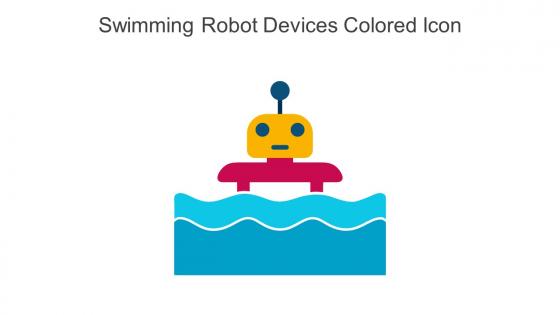 Swimming Robot Devices Colored Icon In Powerpoint Pptx Png And Editable Eps Format