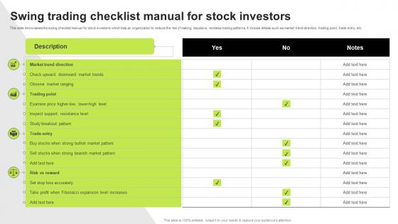 Swing Trading Checklist Manual For Stock Investors