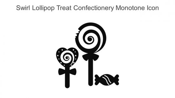 Swirl Lollipop Treat Confectionery Monotone Icon In Powerpoint Pptx Png And Editable Eps Format