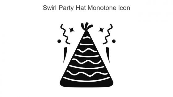 Swirl Party Hat Monotone Icon In Powerpoint Pptx Png And Editable Eps Format