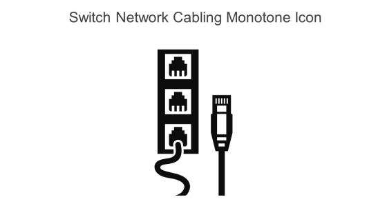 Switch Network Cabling Monotone Icon In Powerpoint Pptx Png And Editable Eps Format