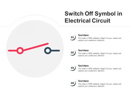 Switch off symbol in electrical circuit