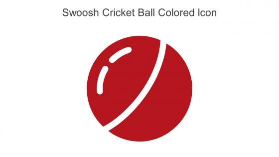 Swoosh Cricket Ball Colored Icon In Powerpoint Pptx Png And Editable Eps Format