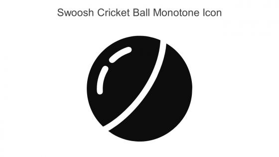 Swoosh Cricket Ball Monotone Icon In Powerpoint Pptx Png And Editable Eps Format